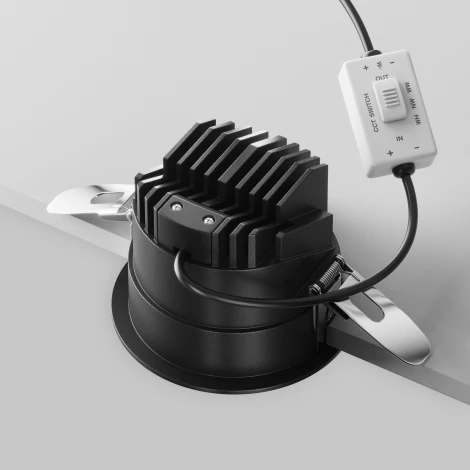 Встраиваемый светильник круглый Maytoni Parete DL100-12W2.7-3-4K-RD-B (LED, 220V, круглые)