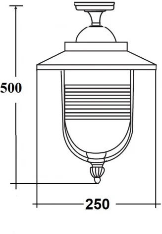 Потолочный светильник уличный Oasis Light TITAN 84705A Bl (220V, фонарь, IP44)