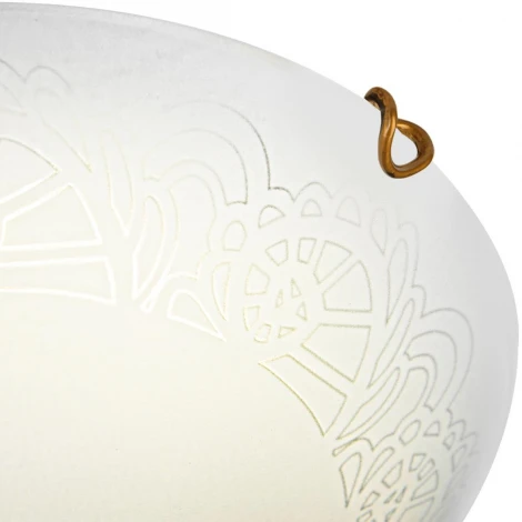 Настенно-потолочный светильник Sonex Ammonite 7602/DL SNOK SN стекло/белое/золото LED 48Вт 4000K D405 IP20 (220V, круглые)