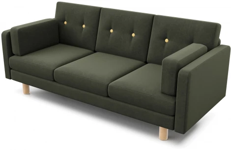 Диван Arsko прямой Ингвар Б велюр зеленый