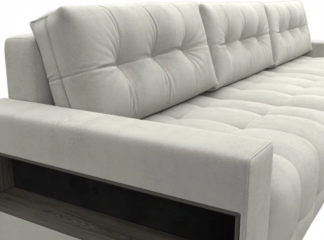 Диван прямой с полками Лига-053 НПБ Лонг Лига Диванов (Велюр) арт.128922