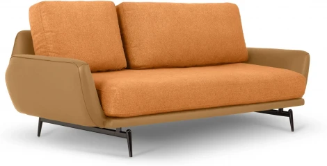 Диван Ispani трехместный ОГОГО (арт.786860), (Ткань,Экокожа/Оранжевый)