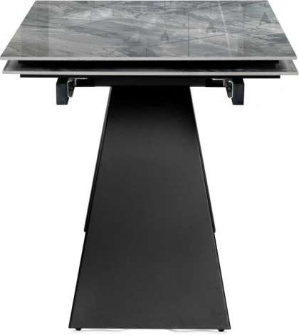 Стеклянный стол Хорсборо (Хорсборо 140(200)х80х79 оробико / черный) Woodville арт.588008