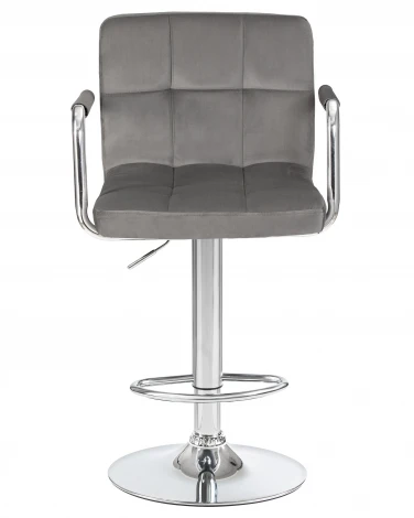 Стул барный KRUGER ARM (серый велюр (MJ9-75))