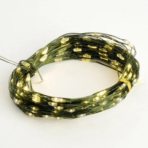 Светодиодная гирлянда линейная Роса (на проволоке) 2700К c питанием от сети 220V 20м Feron CL583 51442