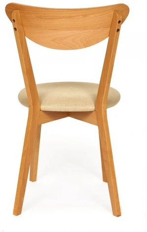 Стул мягкое сиденье/ цвет сиденья - Бежевый MAXI (Макси) / 1 шт. в упаковке (каркас Бук,Ткань /Бук)