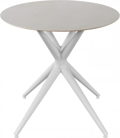 Стол обеденный обеденный JET CERAMIC круглый d-80 (Термопластичный полимер, Белый)