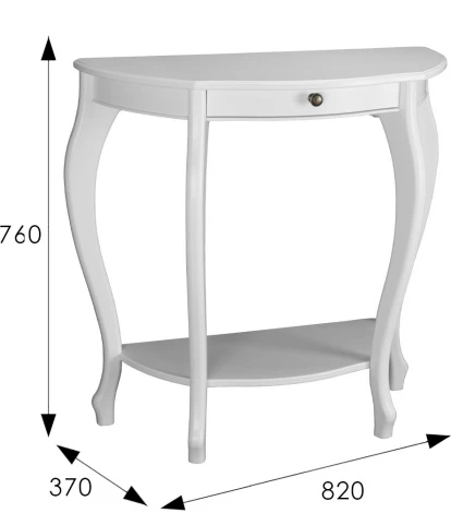 Консоль Элегант молочный дуб Л Mebelik арт.008527