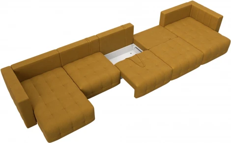 Диван П-образный Лига-052 НПБ МегаЛонг Лига Диванов (Велюр) арт.128874