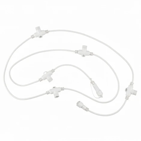 Провод-шина для гирлянд серии F90PRO 2м. 5 Т-коннекторов, шаг 50см статика/мерцание IP67 белый Uniel UCX-F90 T05/2M/WH