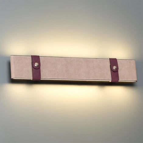 Настенный светильник Odeon Light Vincent 6630/25WL HIGHTECH металл/эко-кожа/ткань/акрил черный/бордовый/бежевый IP20 LED 25W 3000K 220V