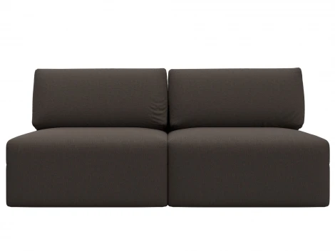 Диван прямой модульный Лига-060 НПБ (ЛДСП,Брус,Фанера/Пластик/Рогожка/Коричневый) Лига Диванов 129704