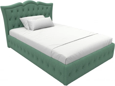 Кровать интерьерная Герда 140 (Зеленый/Рогожка) Лига Диванов арт.123590