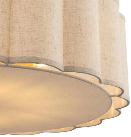 Потолочная люстра на штанге Lumion Kortni 8287/7 золотой/бежевый, металл/текстиль Е14 7*40W 220V KORTNI