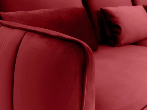 Диван Amsterdam трехместный ОГОГО (арт.342362), (Ткань/Красный)