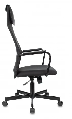 Кресло игровое Zombie ONE черный с подголов. крестов. металл CARBON