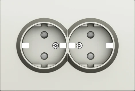 Накладка для розетки 2-й с заземлением, со шторками 16A 250 В~, шампань Donel S08 DS22251