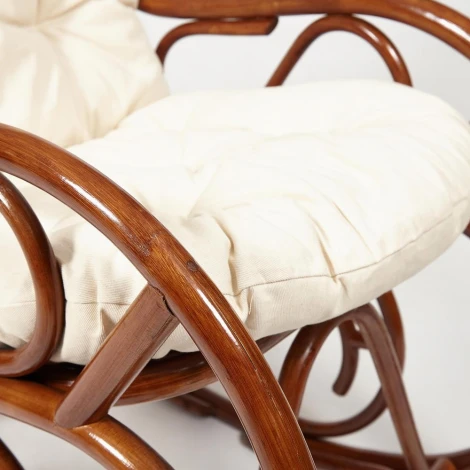 Кресло-качалка MILANO (разборная) / без подушки / Cognac (коньяк) (ротанг top quality)