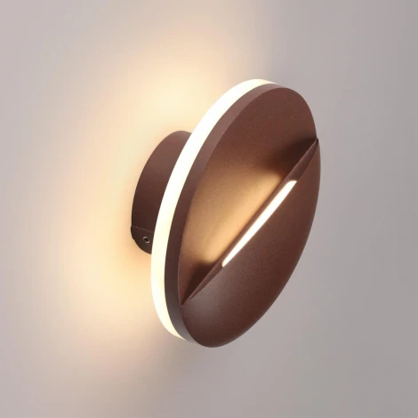 Настенный светильник уличный Novotech Halo 359534 коричневый LED 10W 220V 3000К (круглые, IP54)