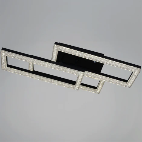 Потолочная люстра светодиодная на штанге с регулировкой цветовой температуры, яркости и ночным режимом Reluce 89560-0.3-03B BK