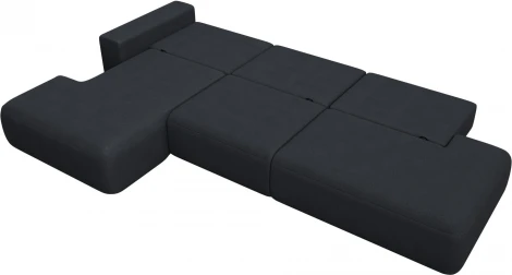 Диван угловой Лига-036 НПБ Модерн Лонг левый угол Лига Диванов (Замша) арт.127758L