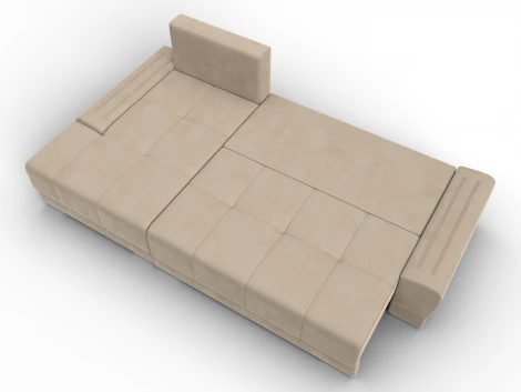 Диван угловой Лига-119 угол левый (ДСП,Брус,Фанера,ЛДС,Велюр/Бежевый) Лига Диванов 137089L