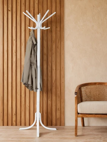 Вешалка напольная В 8Н белый Mebelik арт.009097