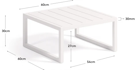 Стол уличный La Forma (ex Julia Grup) Comova (Белый/ Сталь,Алюминий,Металл)