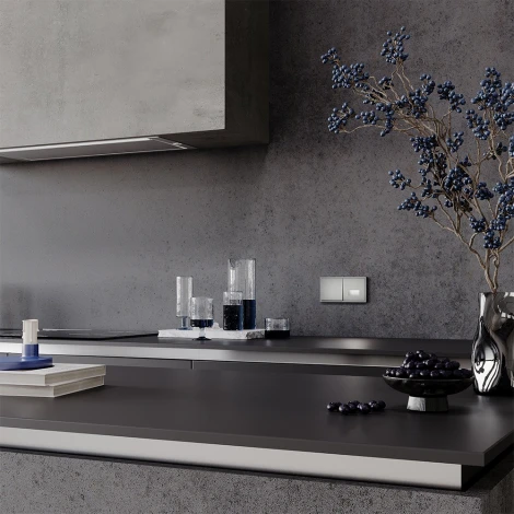 Выключатель одноклавишный (сталь) Voltum S70 VLS010105