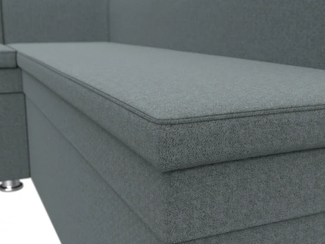 Диван кухонный угловой Уют левый угол (Серый/Рогожка) Лига Диванов арт.123898L