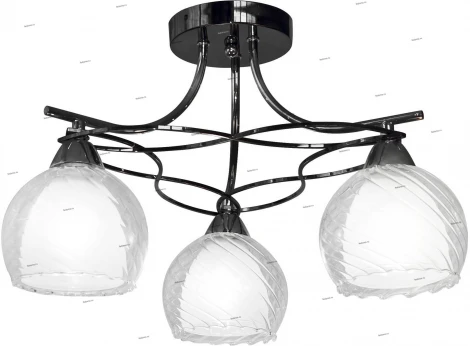 Потолочная люстра IDLamp Isabella 873/3PF-Darkchrome