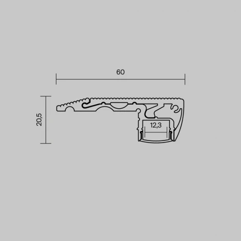 Алюминиевый профиль встраиваемый в пол 59x20 Maytoni Led Strip 636026