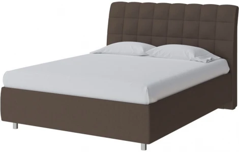 PROxSON Кровать Volumo без основания (Ткань: Рогожка Savana Chocolate (шоколад)) 80x200