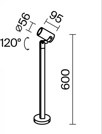 Уличный светильник наземный Maytoni Scope O025FL-01B1