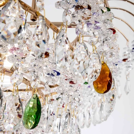 Подвесная люстра хрустальная Modelux MODELUX ML.850.18 GD