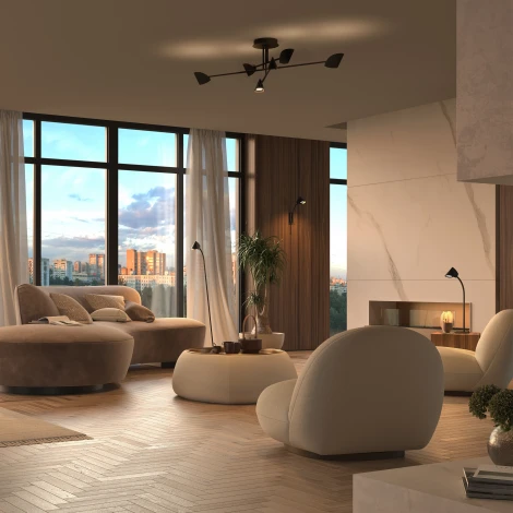 Потолочная люстра на штанге Mantra Capuccina 7580 (LED, 220V)