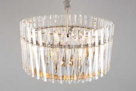 Подвесная люстра Aployt Verene APL.808.13.08 (220V, хрусталь, на цепи, свеча, круглые)