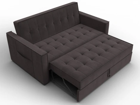 Диван прямой Лига-104 (140) (ЛДСП,Брус,Фанера,Велюр/Коричневый) Лига Диванов 134872