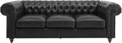 Диван Chester Classic ОГОГО (арт.329636), (Кожа/Черный)