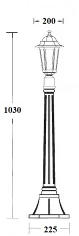 Наземный фонарь Oasis Light PETERSBURG EM 79807EM Bl (220V, IP44)