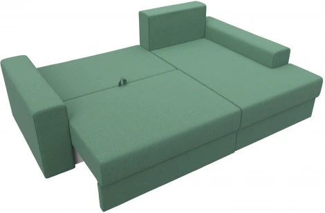 Диван угловой Майами правый угол (Зеленый/Рогожка) Лига Диванов арт.121161