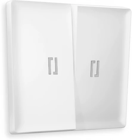 Лицевая панель Ambrella Volt ALFA (Белый матовый) для 2-кл выключателей с подсветкой QUANT AP1240