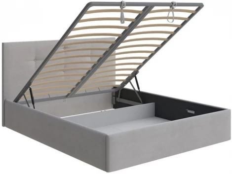 PROxSON Кровать Mono с бельевым ящиком (Ткань: Велюр Ultra Серый камень) 160x200