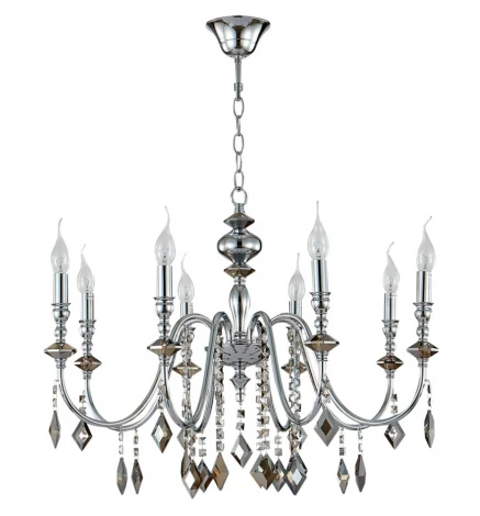 Подвесная люстра Crystal Lux MERCEDES SP8 CHROME/SMOKE