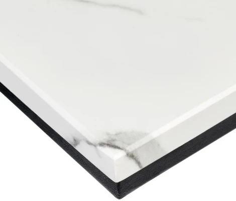 Придиванный столик Loft 50x30см, белый мрамор с черными ножками Bradex Home RF 0358