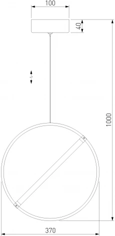 Подвесной светильник Eurosvet Element 90281/1 бронза (LED, 220V, пульт управления, на проводе, кольцо)
