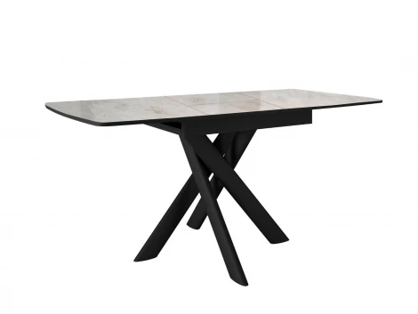 Стол DKB110, Керамика Italian Grey (глянец серый)/подстолье черное/опоры черные Dikline 00-00085041