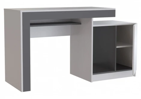 Компьютерный стол Модена белый / графит 631664