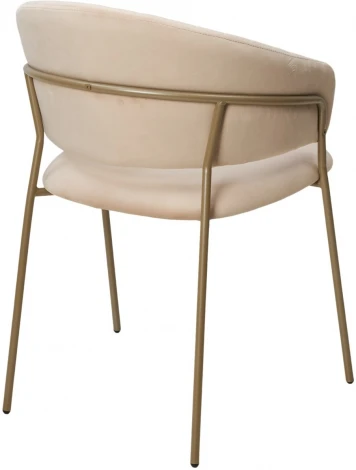 Стул ГЕММА, цвет H-06 Бежевый, велюр / шампань каркас М-City (арт.688M05848)