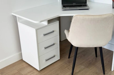 Лайт-2 Стол компьютерный 1200 угловой Mebelson (ЛДСП/Белый) арт.SKL2.2N02.1477